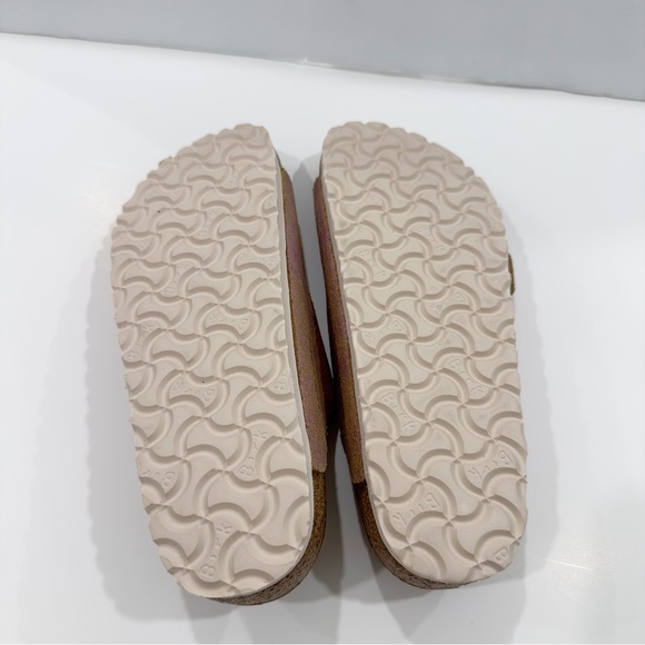 Birkenstock Arizona Washed Metallic Pink Sandals - Picture 3 of 7